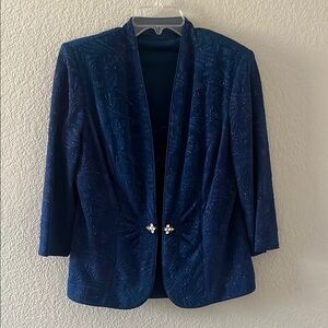 Elegant Blue Women's Jacket & Tank set